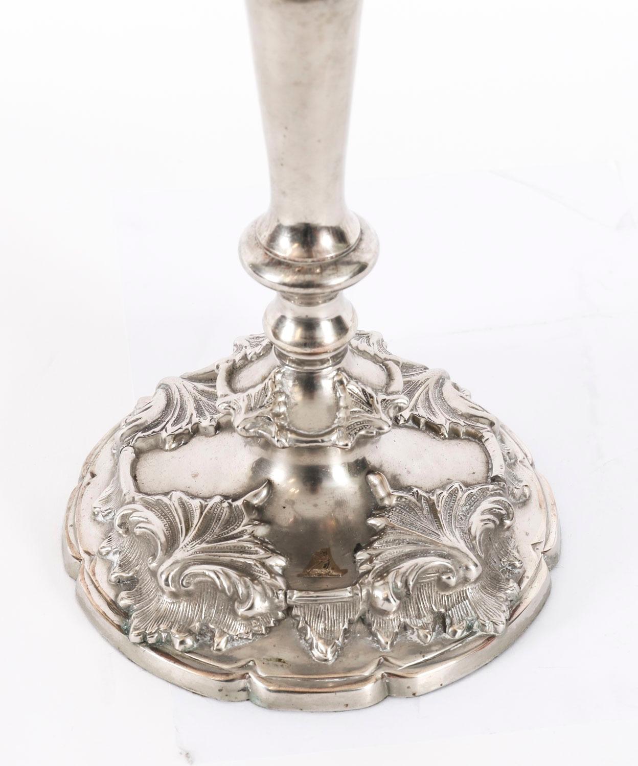 Coppia di candelabri antichi Regency Old Sheffield C1820 XIX secolo in vendita 12