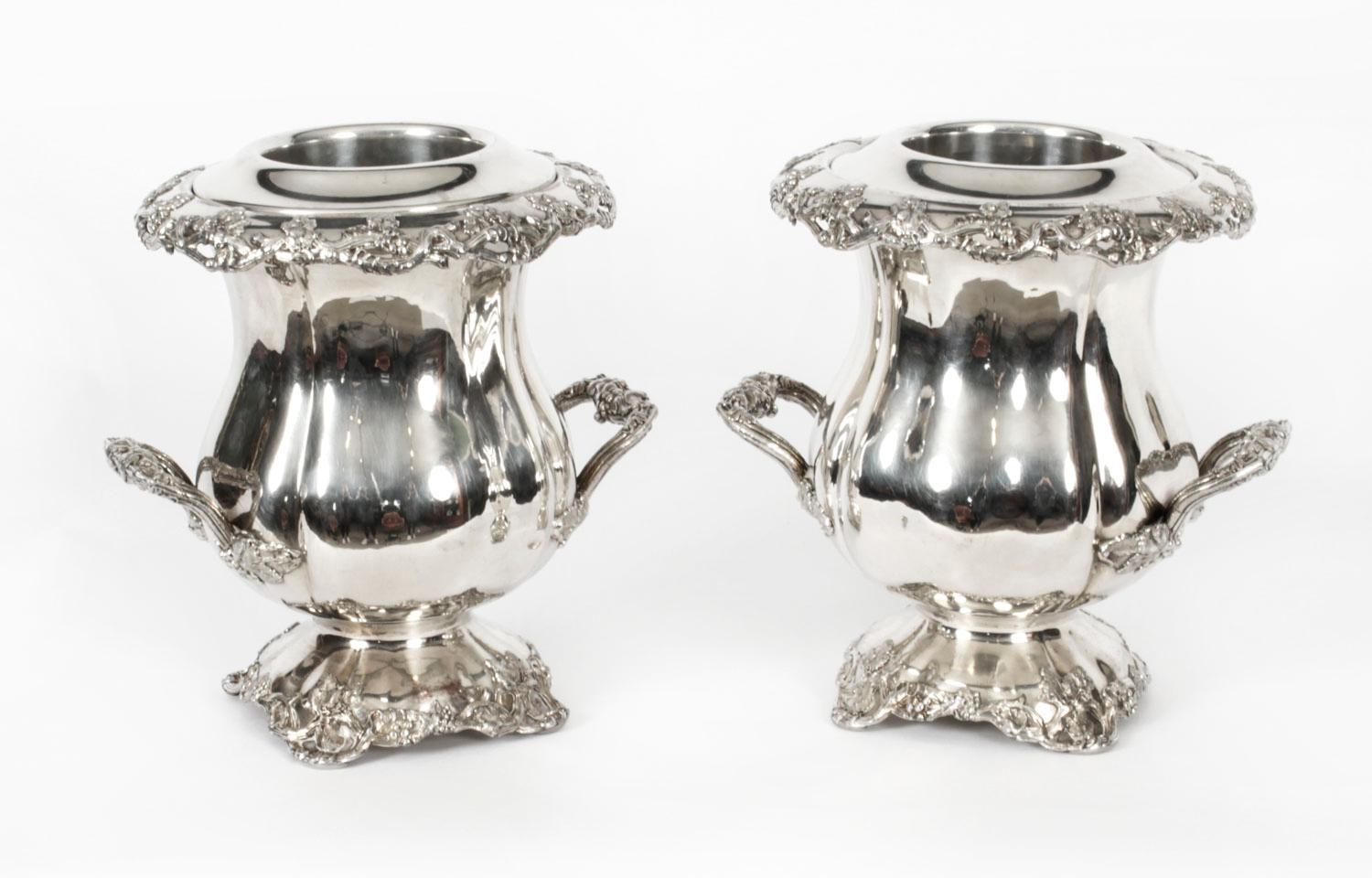 Antique Pair French Doublé Wine Coolers 19th Century For Sale 10