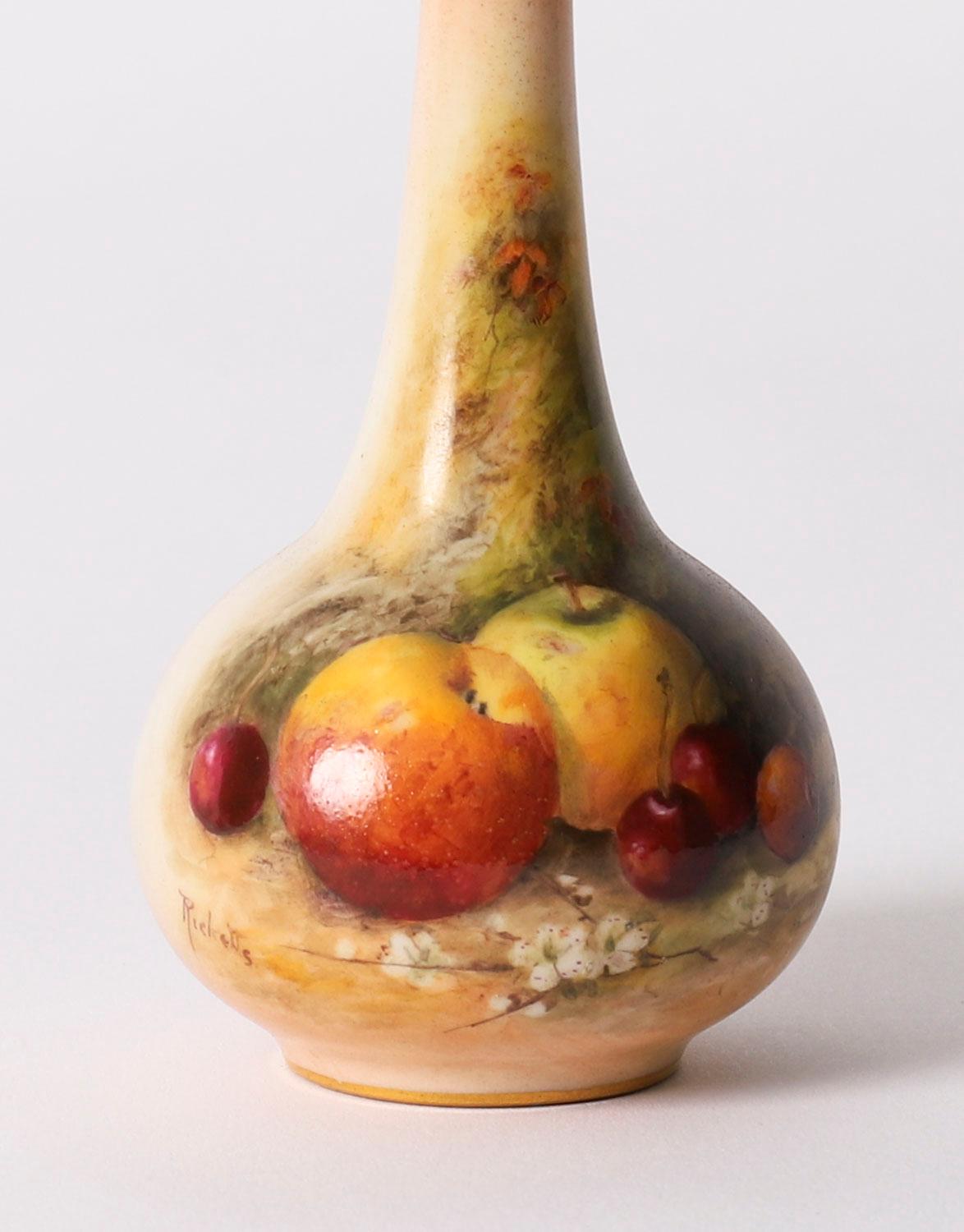 Inglese Coppia di vasi in miniatura Royal Worcester William Ricketts XX secolo in vendita