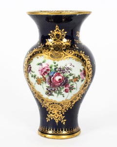 Antique Pair of Royal Worcester Porcelain Vases 18th Century