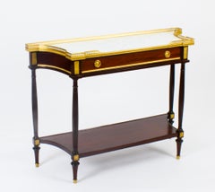 Antikes Paar russische Konsolen-Beistelltische mit Goldbronze-Montierung, 19. Jahrhundert