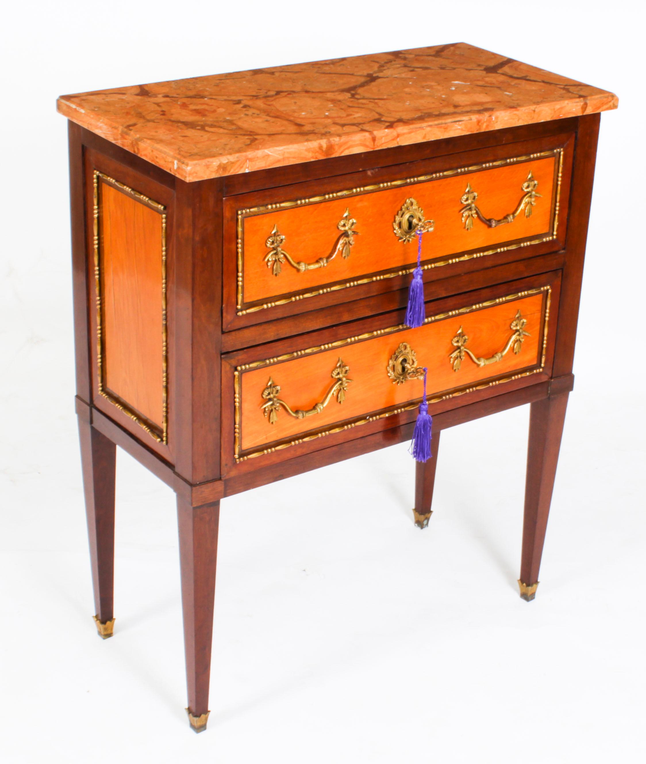 Antique Pair Satinwood Bedside Commodes Cabinets Chests 19th C In Good Condition In London, GB