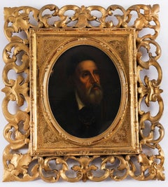 Antique Pair Self Portraits Rubens & Titian Florentine Frames 19th Century