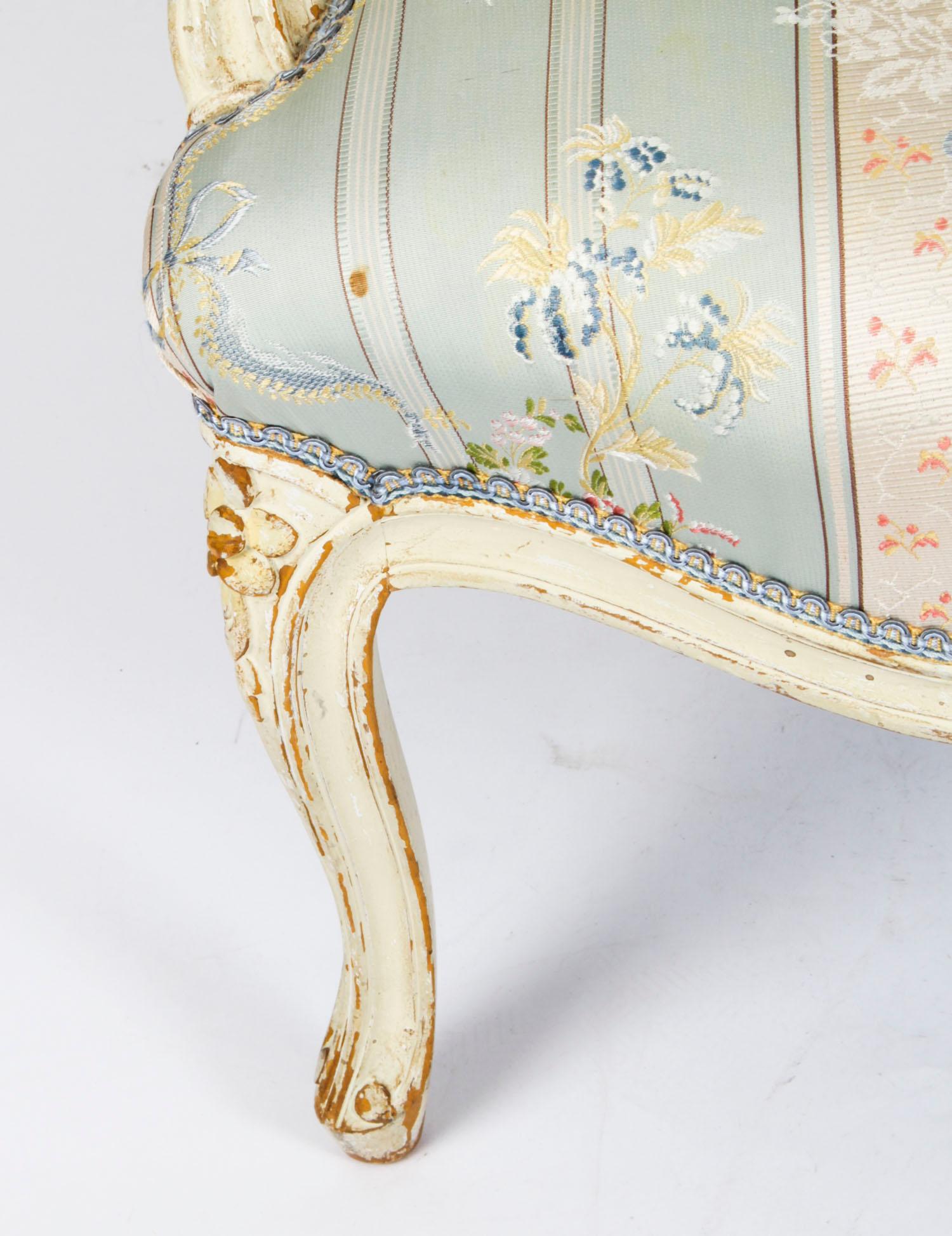 Paire de fauteuils peints français de style néo- Louis, 19ème siècle en vente 4