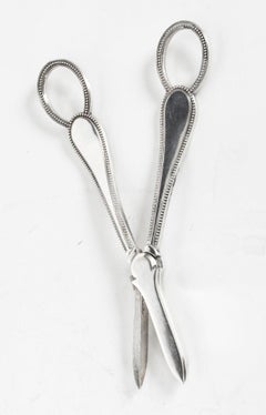 Antique Pair Silver Plate Grape Scissors by Martin Hall & Co Early 20th Century