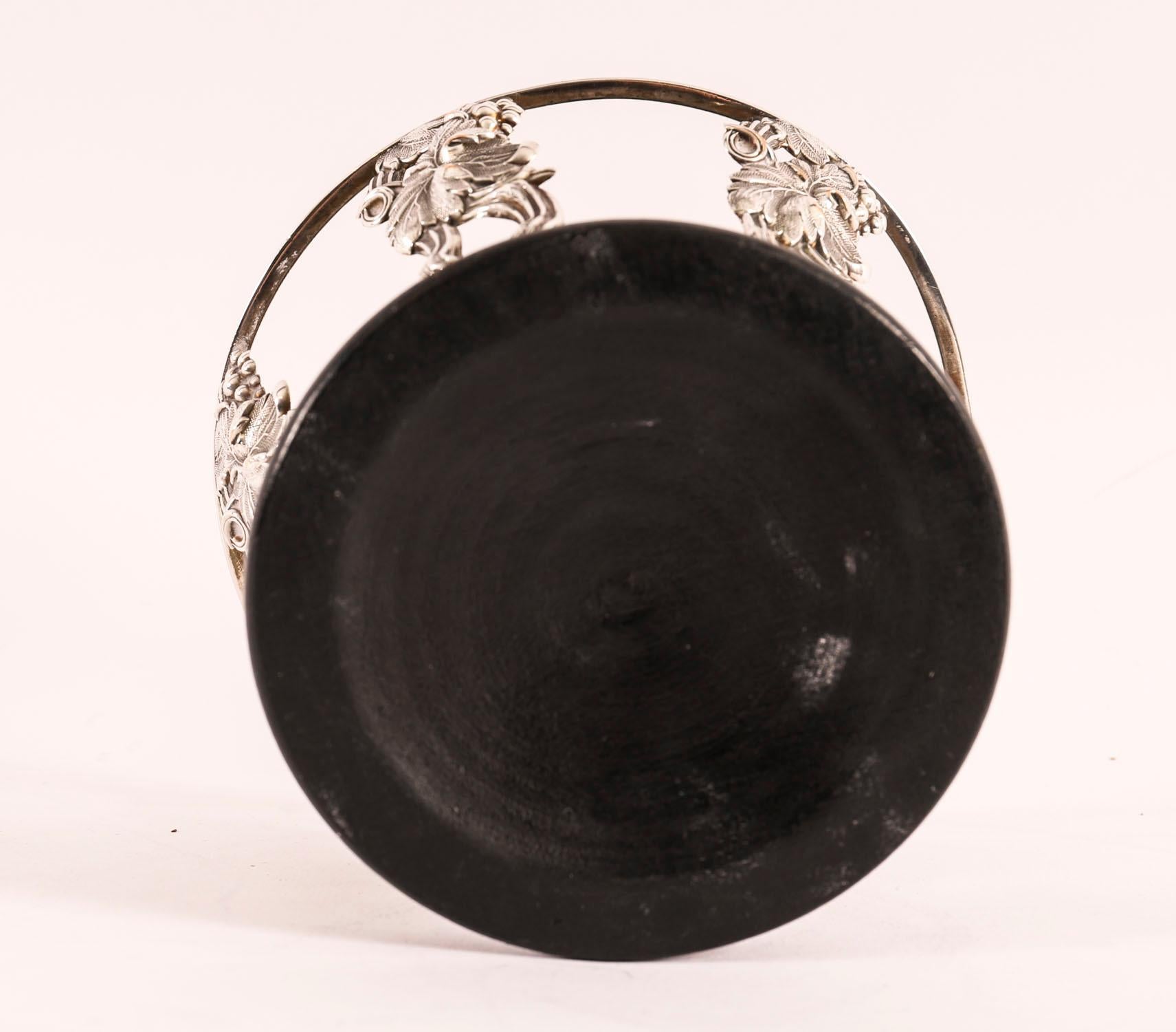 Antique Pair Silver Plated Wine Bottle Coasters 20th Century For Sale 3