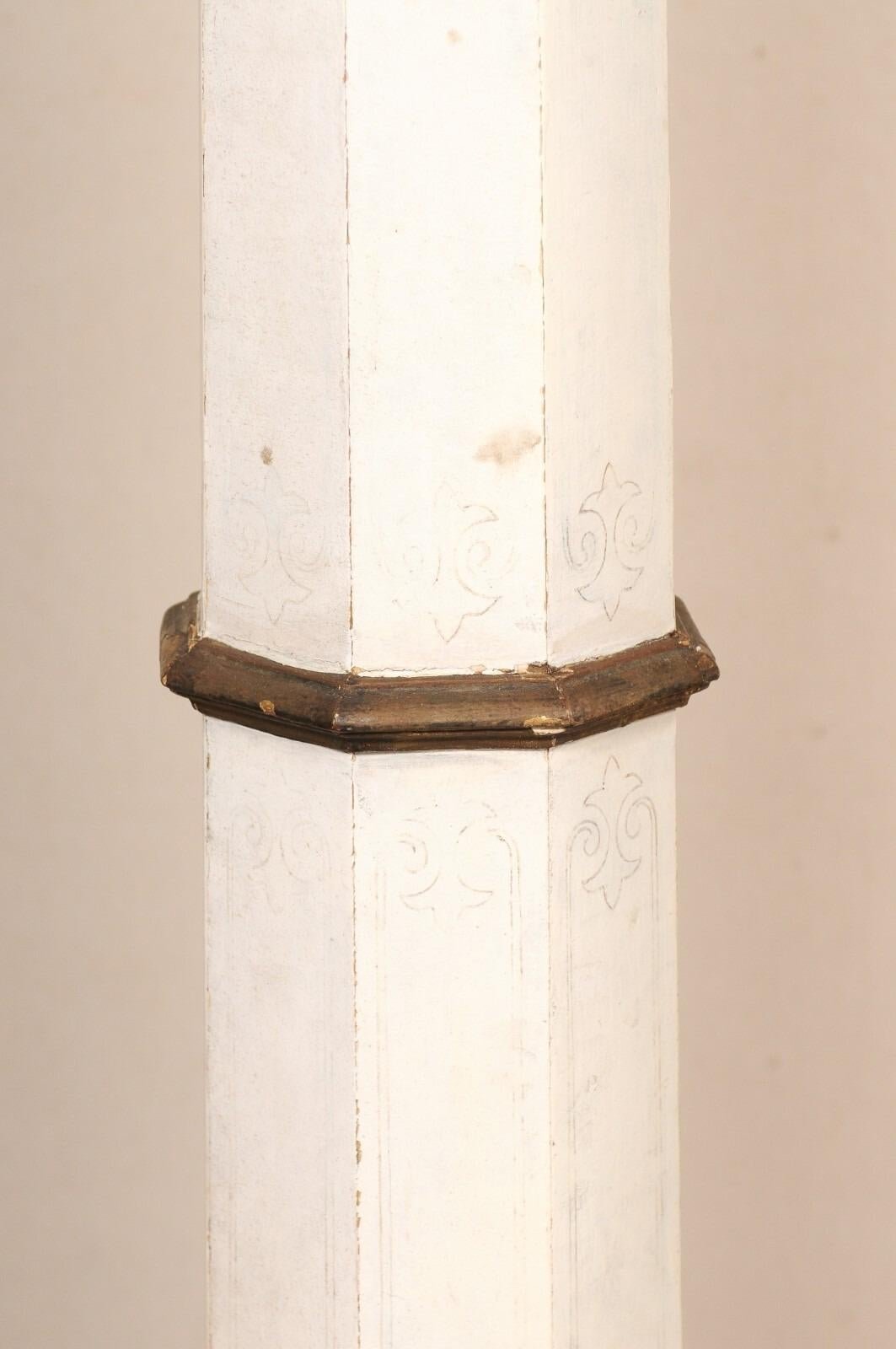 Antique Pair Spanish 6.75 Ft. Tall Architectural Columns For Sale 1