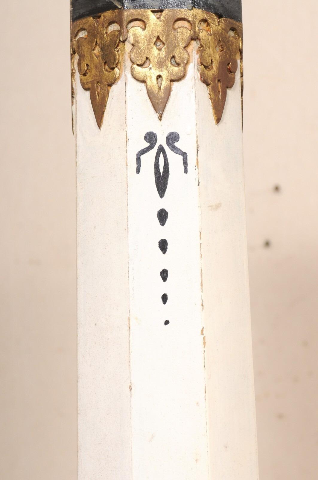 Antique Pair Spanish 6.75 Ft. Tall Architectural Columns For Sale 2