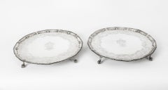 Paire de sauvers anciens en argent sterling de John Carter 18ème siècle