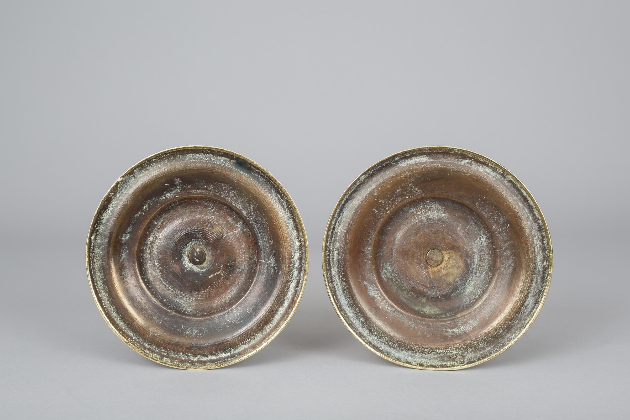 brass spiral candlesticks