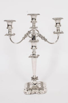 Antique Pair Three Light Candelabra by Stevenson & Law Circa 1920