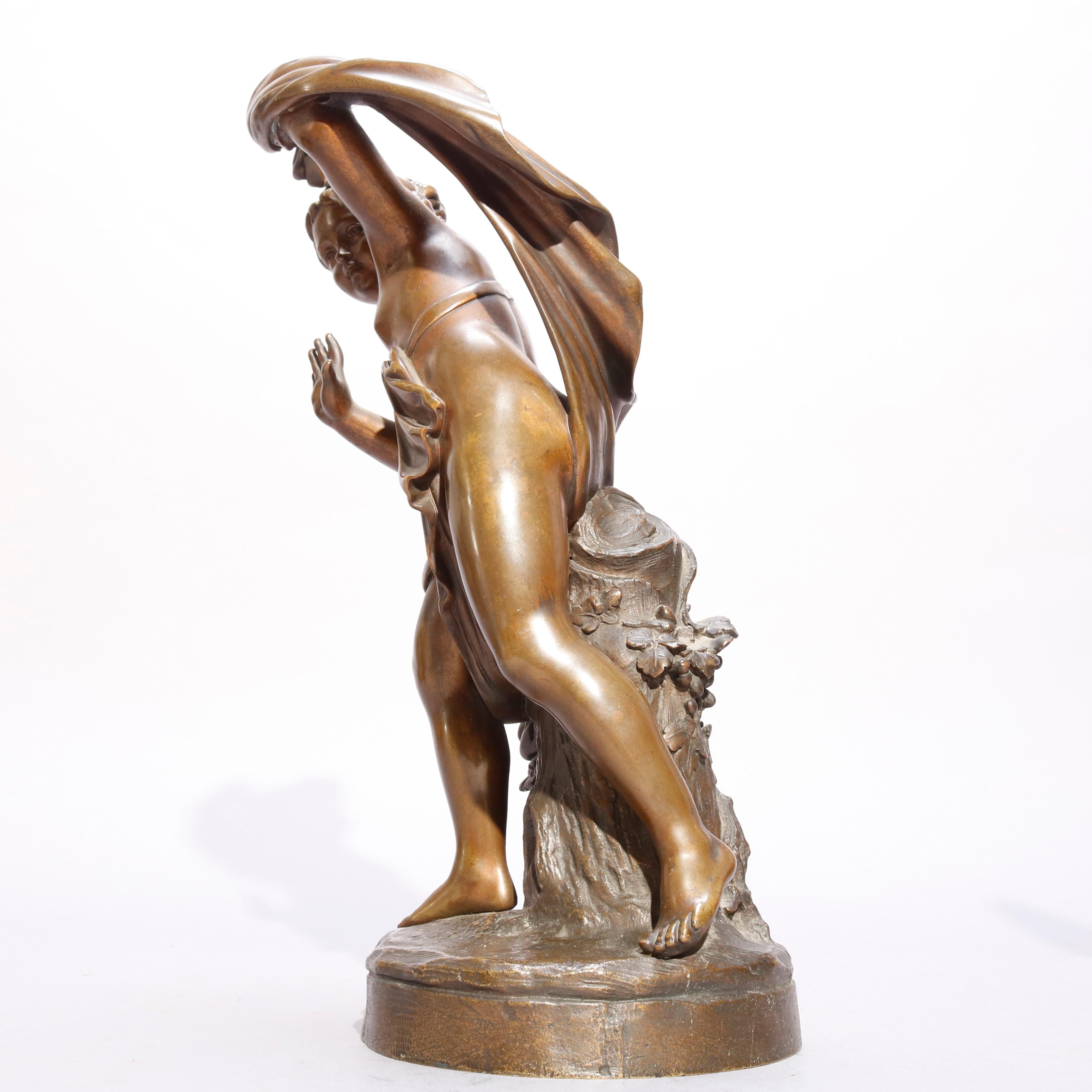 Antique Pair of Tiffany & Co. Classical Cupid Bronze Sculptures, circa 1890 4