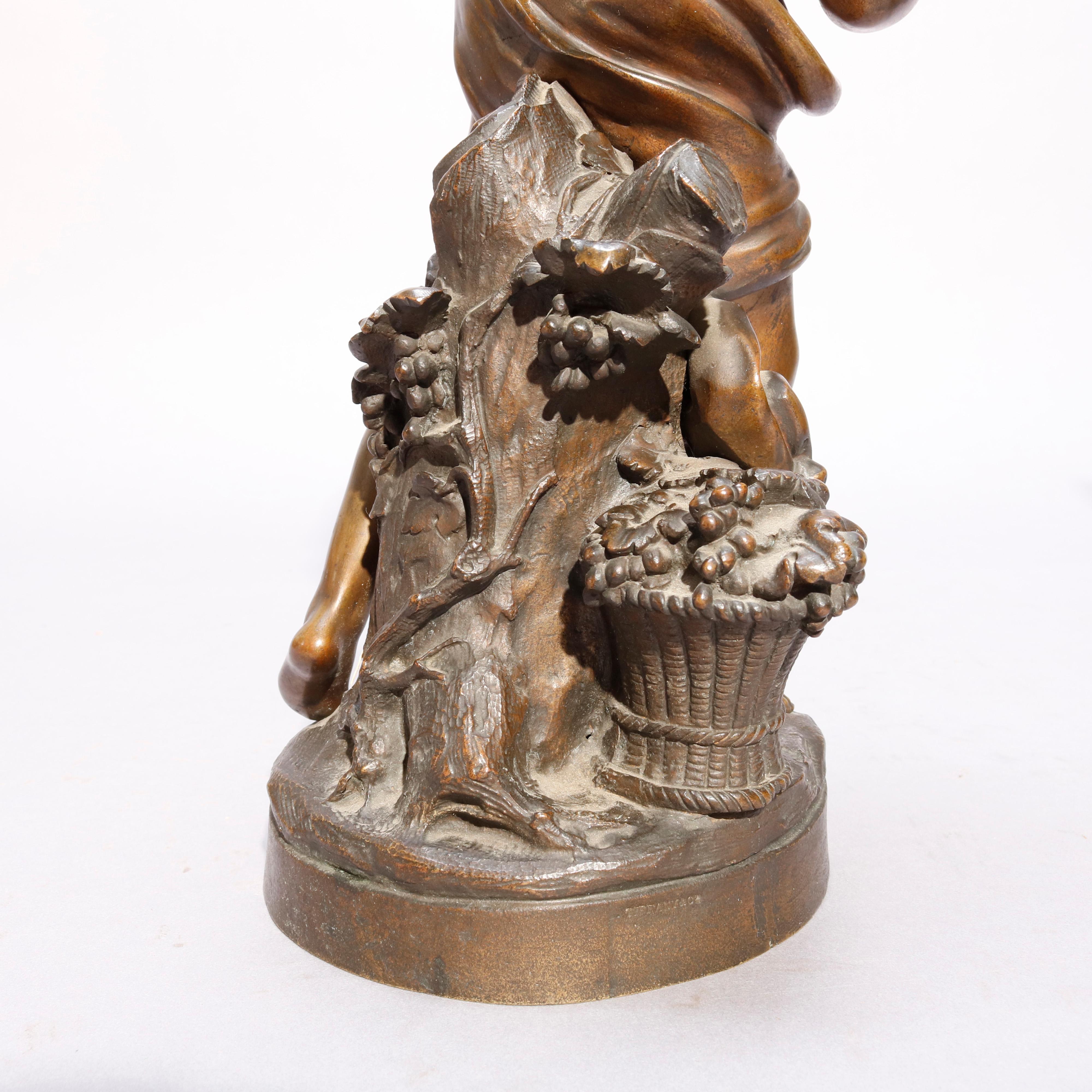 Antique Pair of Tiffany & Co. Classical Cupid Bronze Sculptures, circa 1890 8