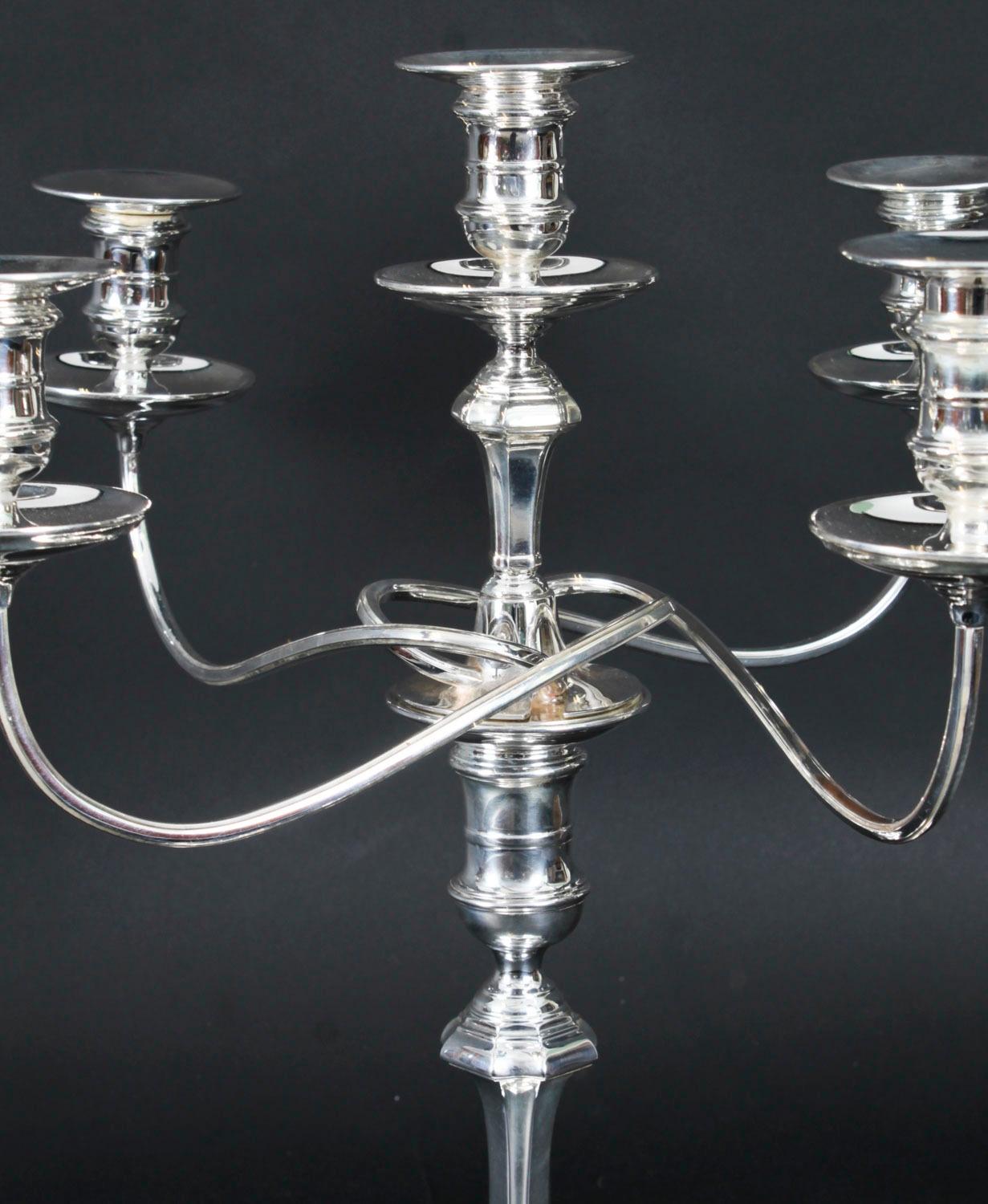 Antique Pair Victorian 5 Light Candelabra Hawksworth, Eyre & Co 19th Century 4