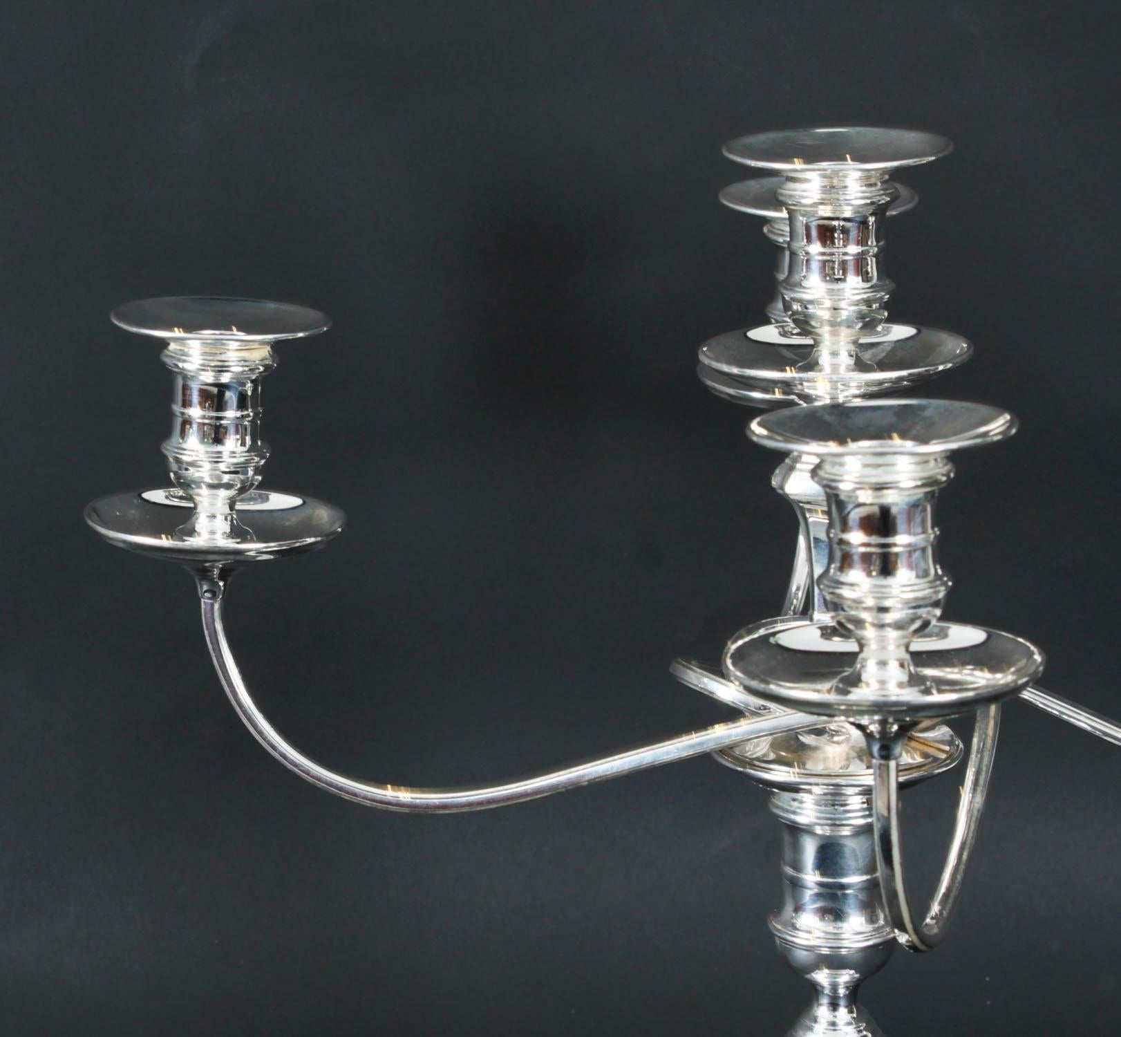 Late 19th Century Antique Pair Victorian 5 Light Candelabra Hawksworth, Eyre & Co 19th Century
