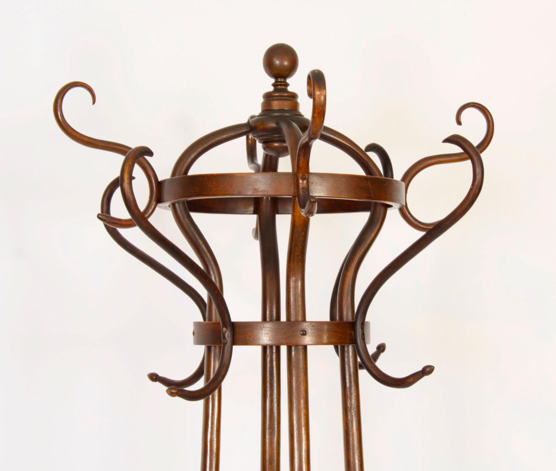 Antique Pair Victorian Bentwood Hall Umbrella Coat Stands 19th Century 2