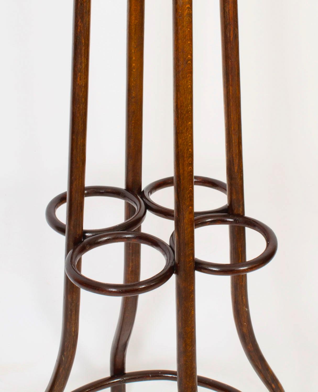 Antique Pair Victorian Bentwood Hall Umbrella Coat Stands 19th Century 5