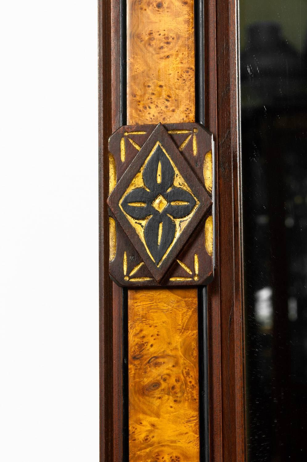 Mid-19th Century Antique Pair of Victorian Burlwood or Walnut Pier Mirrors