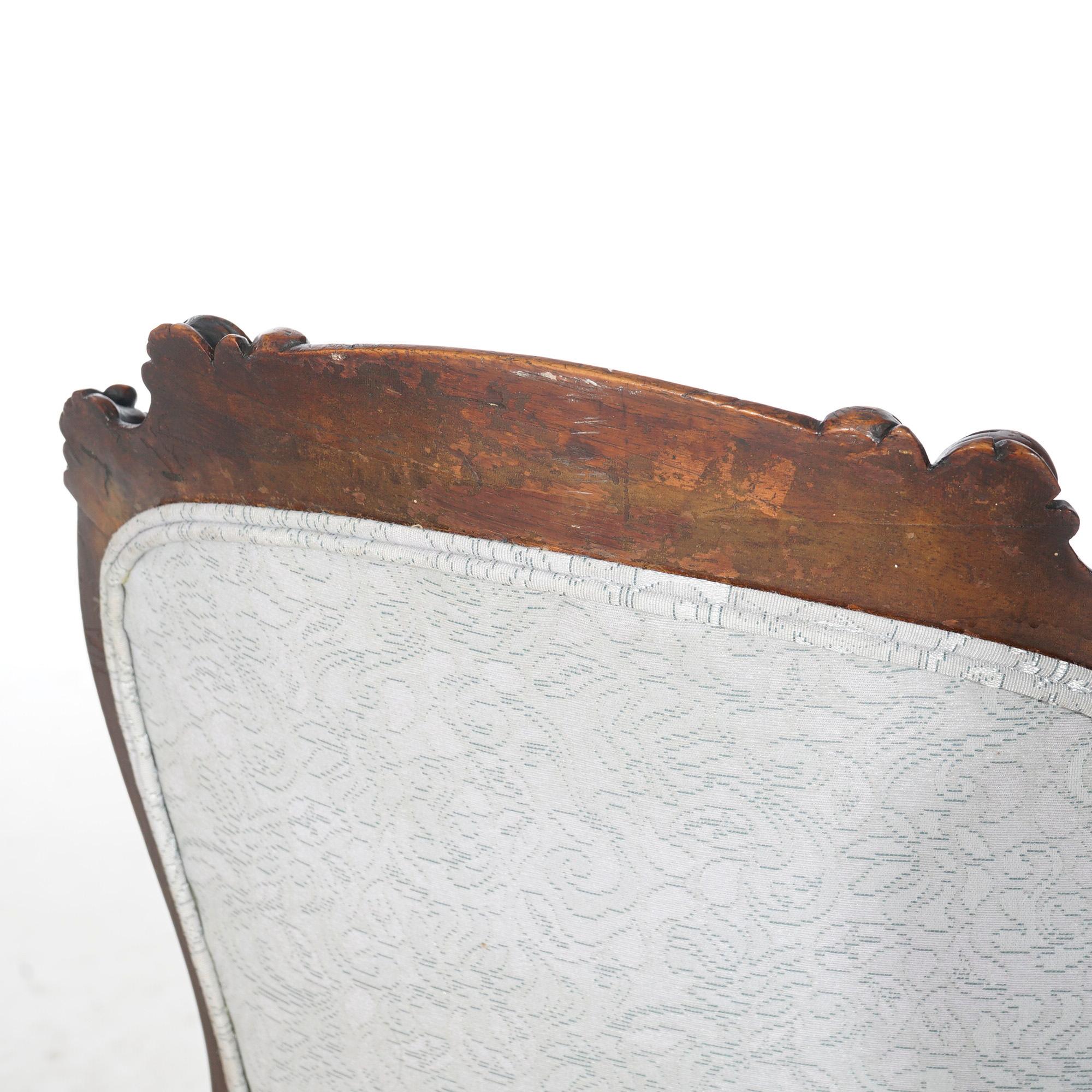Paire de chaises d'appoint en acajou sculpté du 19ème siècle. en vente 3