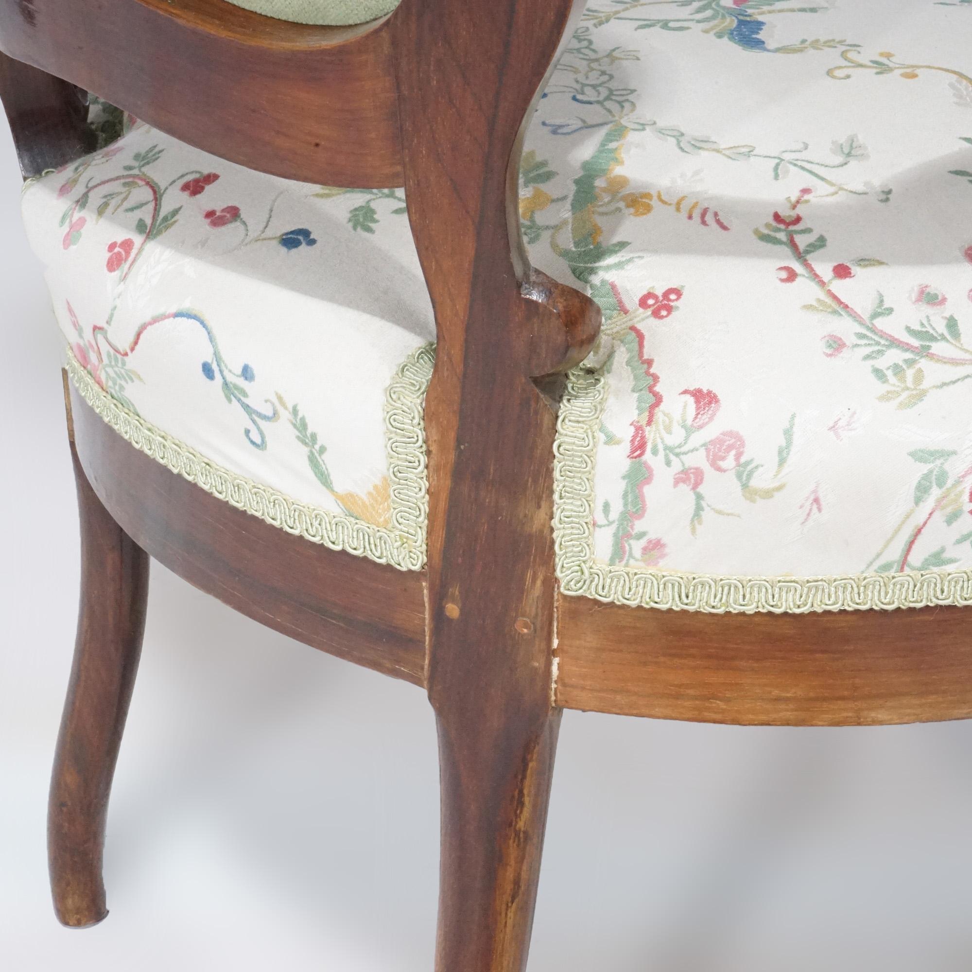 Ancienne paire de fauteuils de salon victoriens sculptés en bois de rose, vers 1890 en vente 5