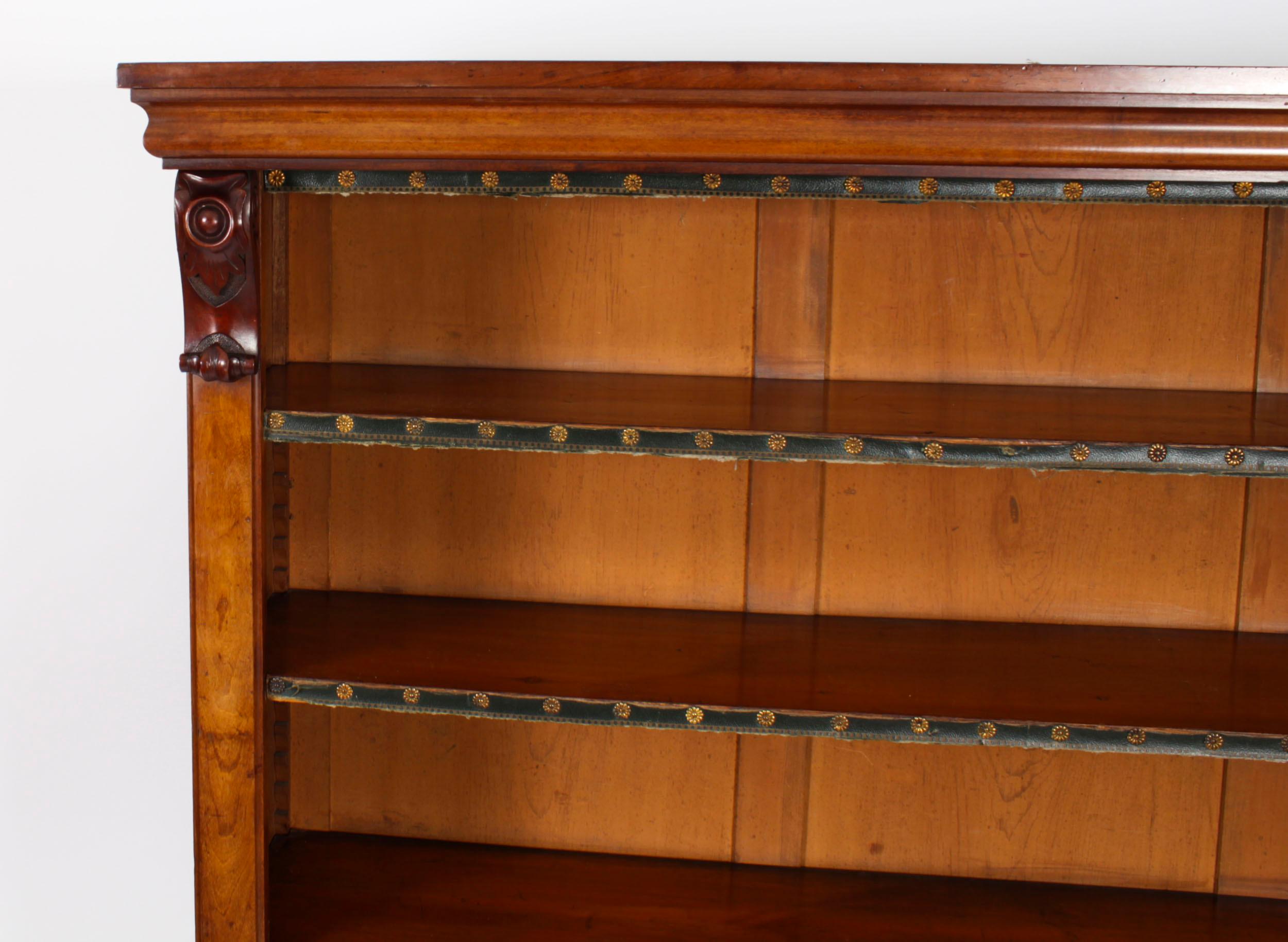 Antique Pair Victorian Mahogany Open Bookcases 19th Century In Good Condition For Sale In London, GB