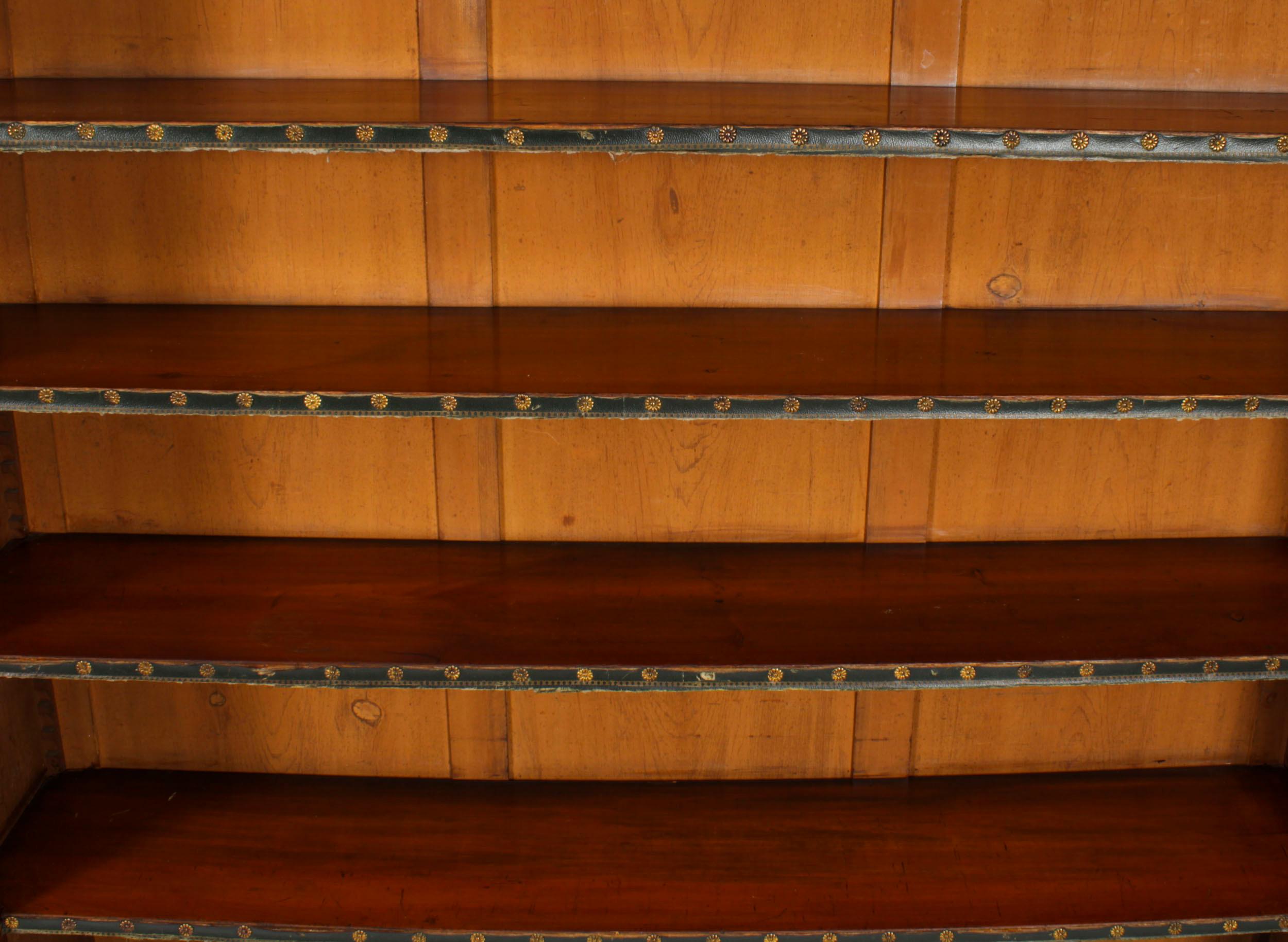 Late 19th Century Antique Pair Victorian Mahogany Open Bookcases 19th Century For Sale