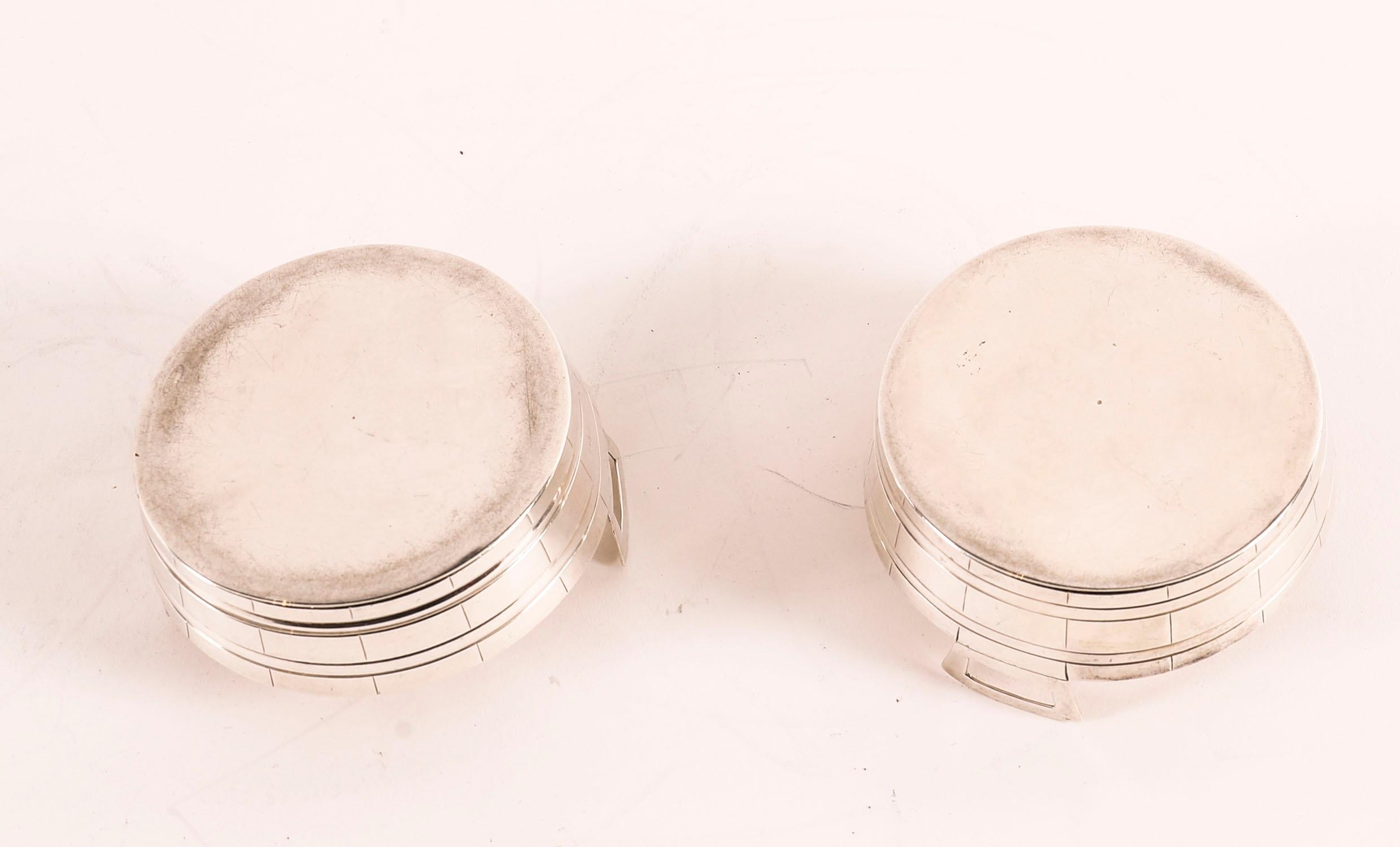 Antique Pair Victorian Sterling Silver Butter Dishes Dated 19th Century in vendita 7