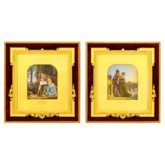 Antique Pair Water Colour Paintings by Henry Tanworth Wells 19th C