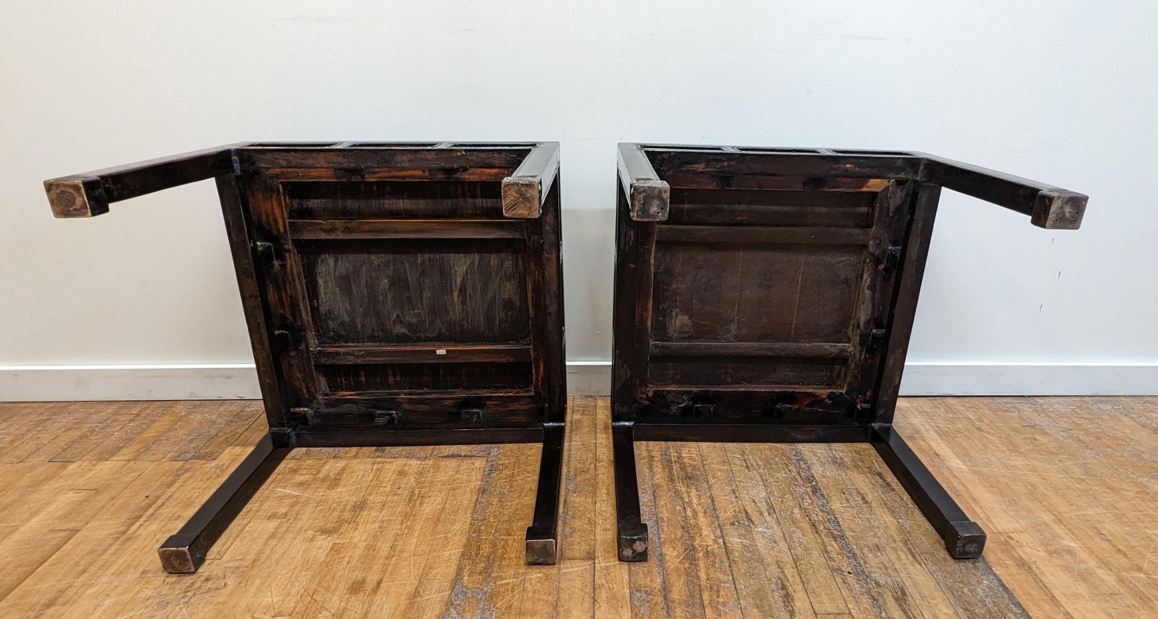 Early 20th Century Antique Paired Chinese Side Tables  For Sale