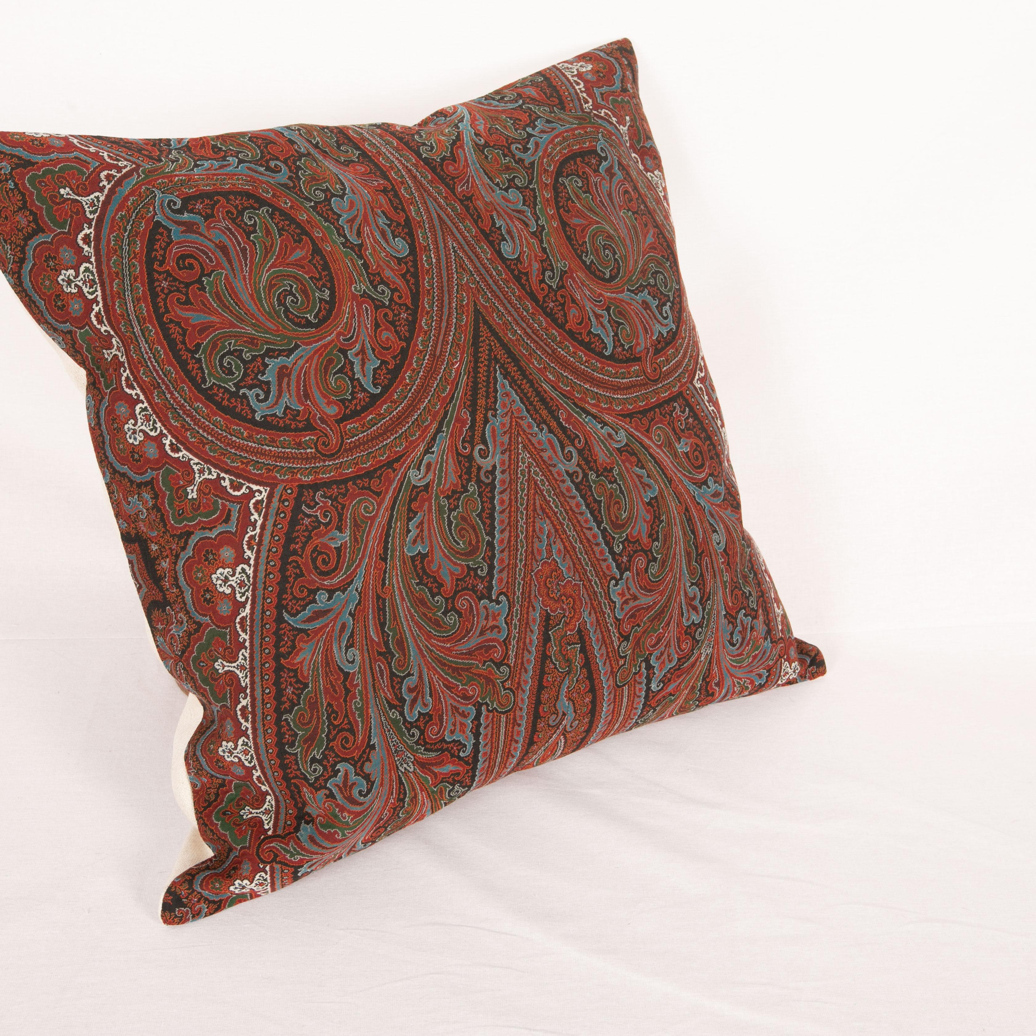 Antique Paisley Shawl Pillow, 19th C. 1