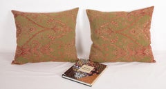 Antique Paisley Wool Pillow Cases, 19th Century