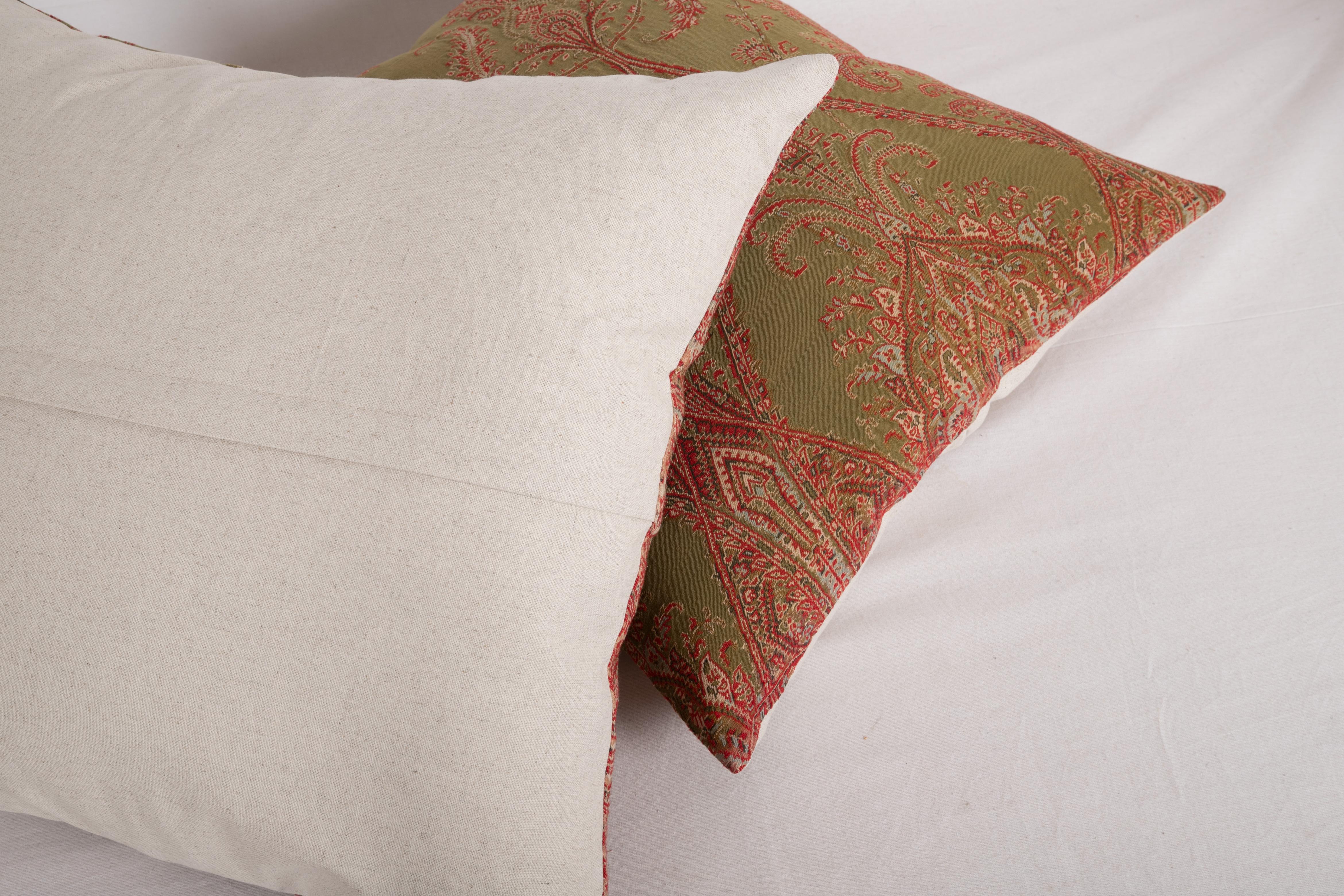 Antique Paisley Wool Pillow Cases, 19th Century For Sale 2
