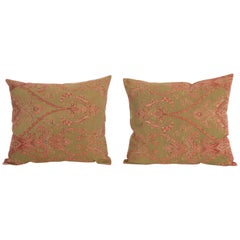 Antique Paisley Wool Pillow Cases, 19th Century