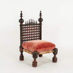 Antique Pakistani Punjabi Wooden Tribal Chair