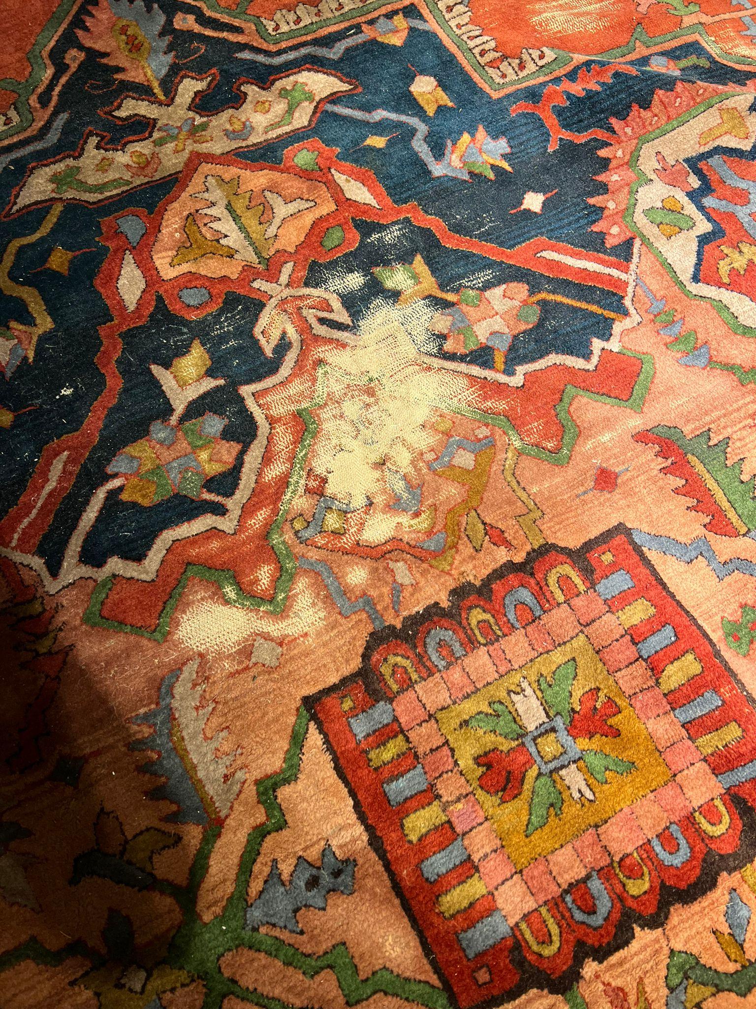Antique Palace Carpet Tefset with Heriz Pattern Oversize For Sale 3