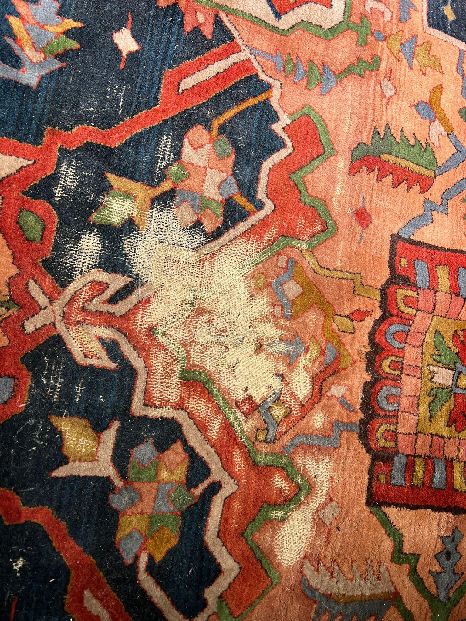 Antique Palace Carpet Tefset with Heriz Pattern Oversize For Sale 5