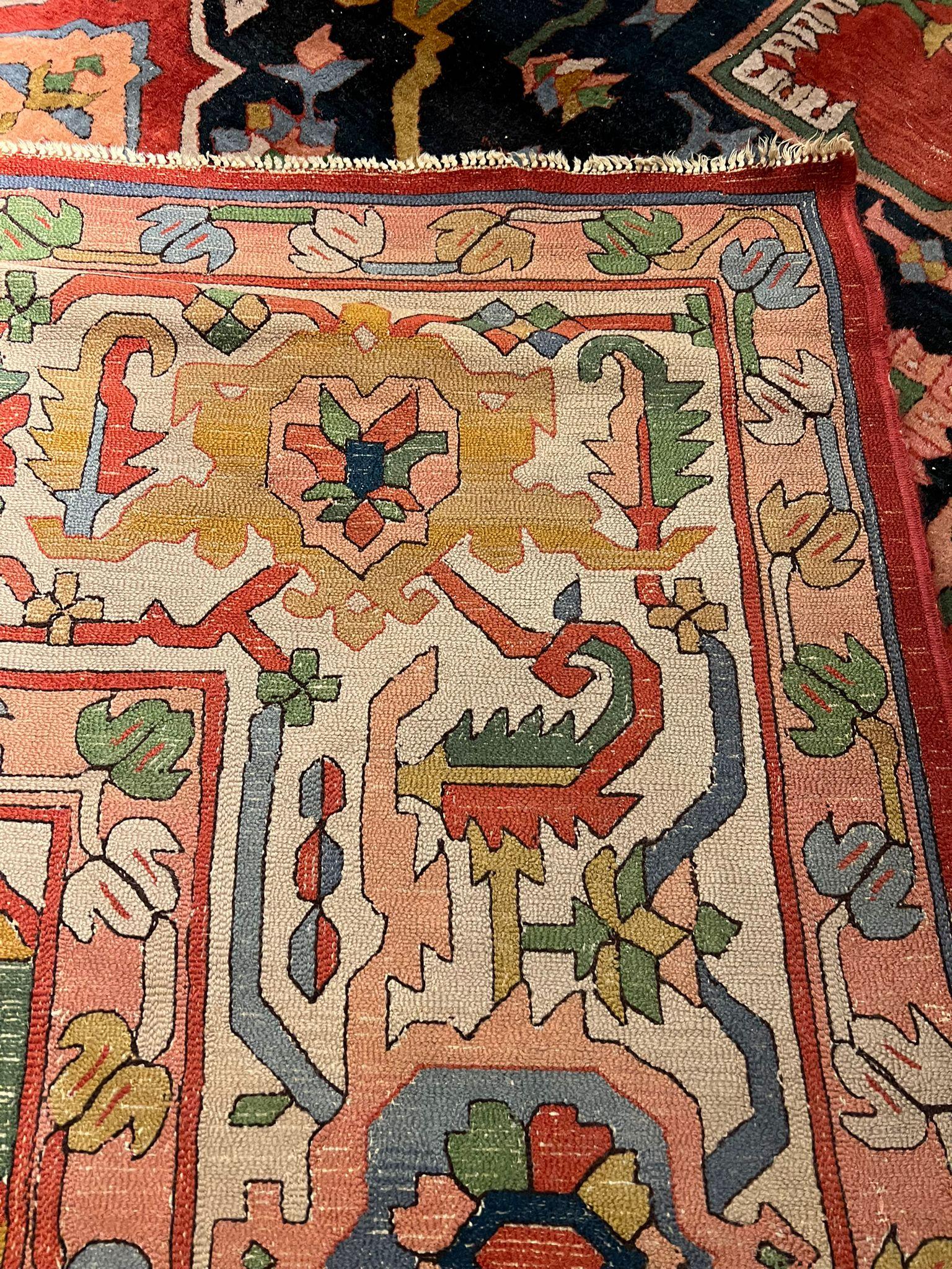 Antique Palace Carpet Tefset with Heriz Pattern Oversize For Sale 7