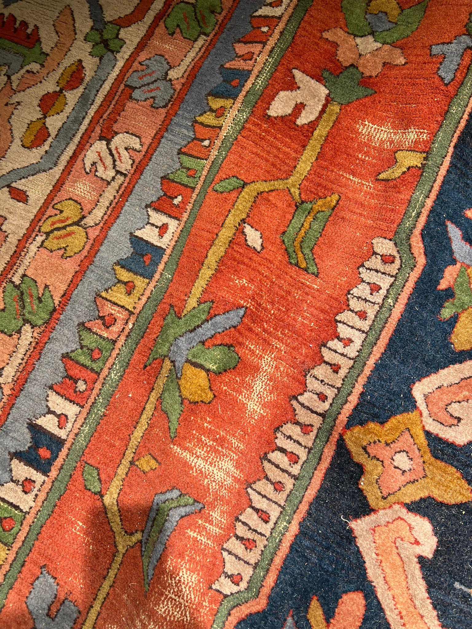 Antique Palace Carpet Tefset with Heriz Pattern Oversize For Sale 8