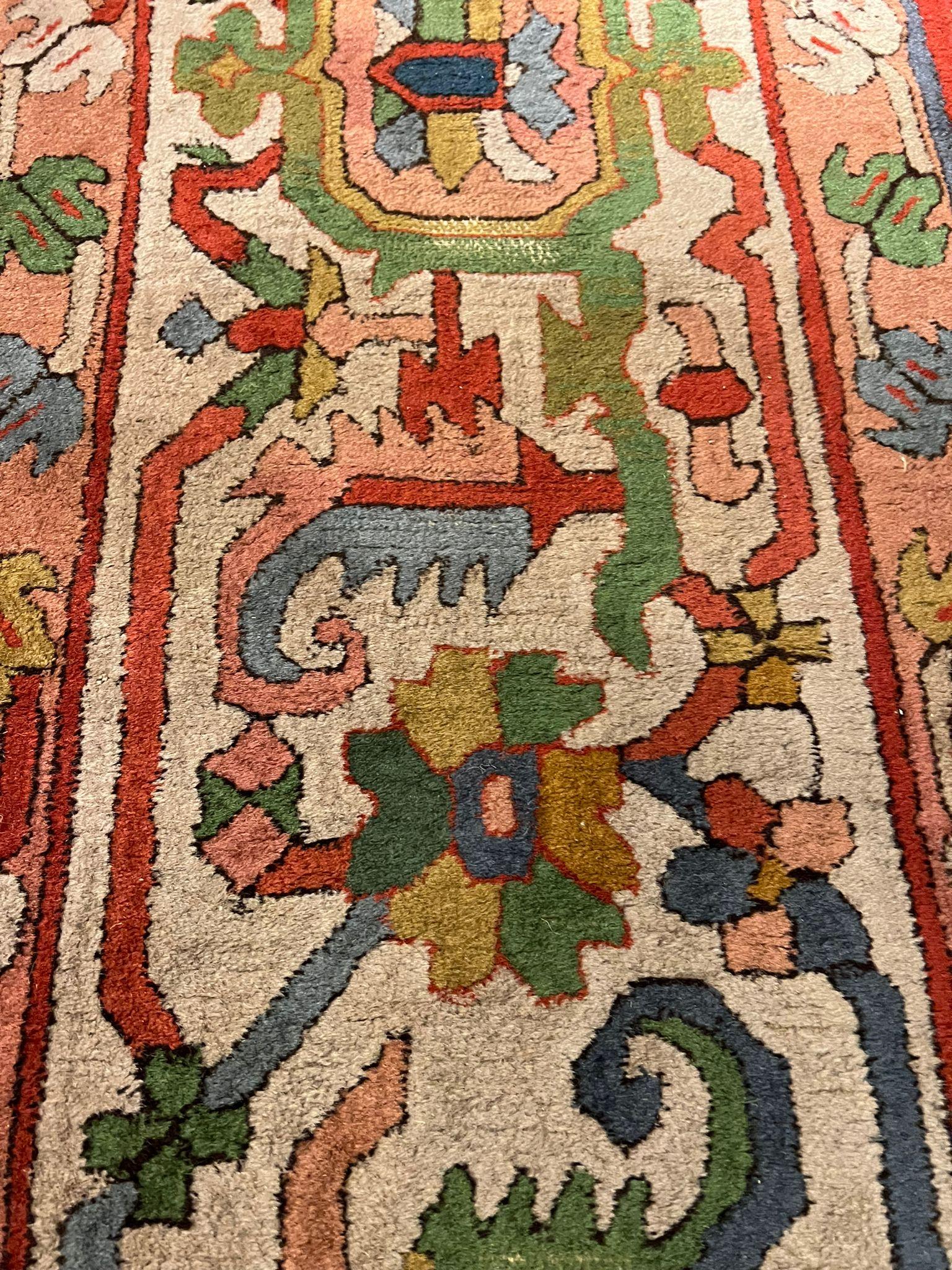 Antique Palace Carpet Tefset with Heriz Pattern Oversize For Sale 9