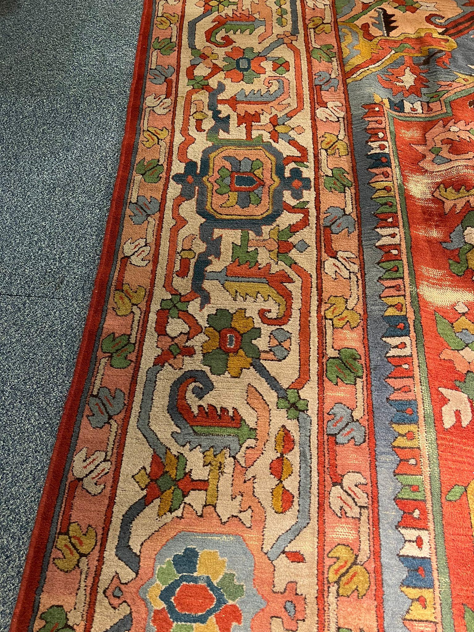 Antique Palace Carpet Tefset with Heriz Pattern Oversize For Sale 11