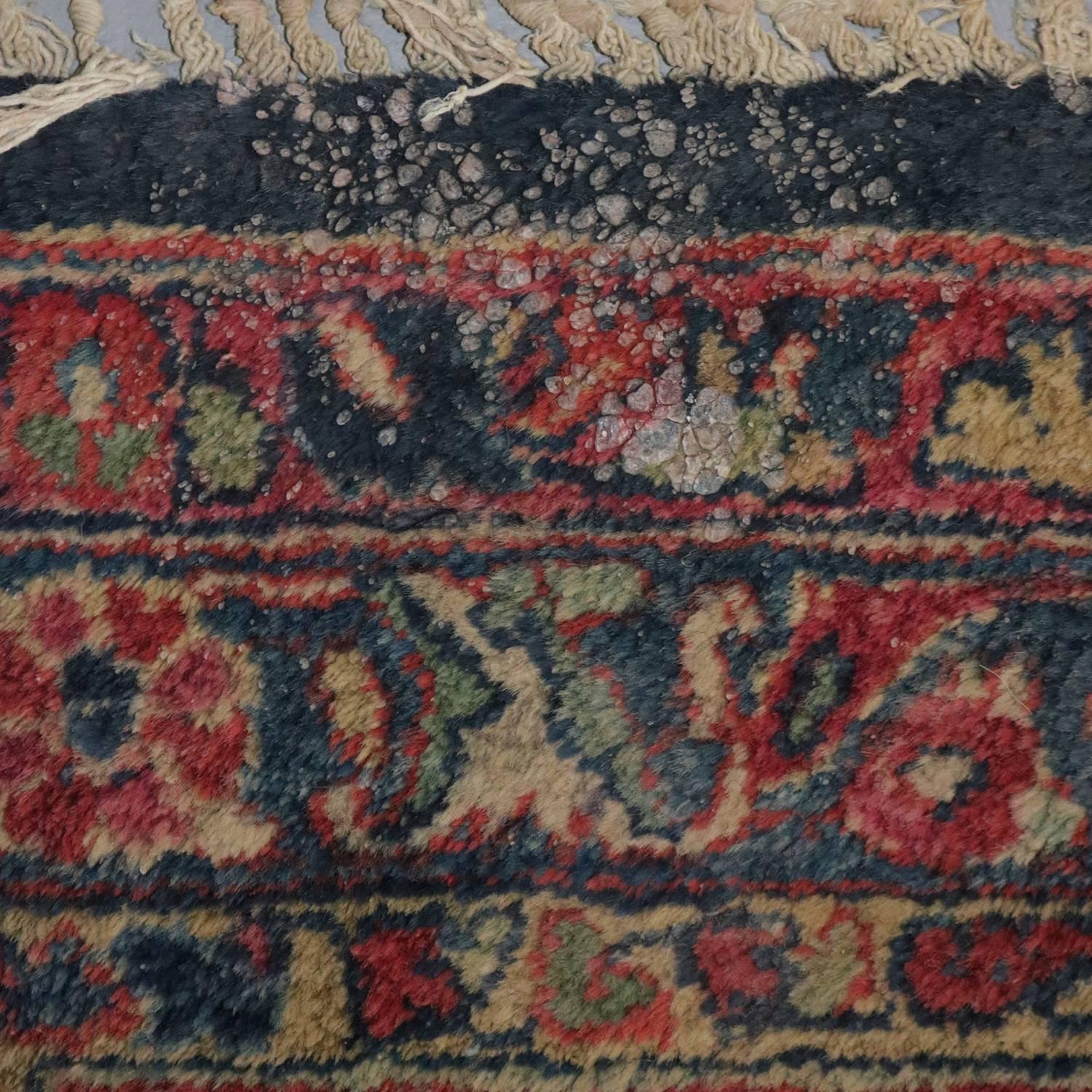 Antique Palace Size Hand-Knotted Wool Sarouk Persian Carpet, circa 1930 2