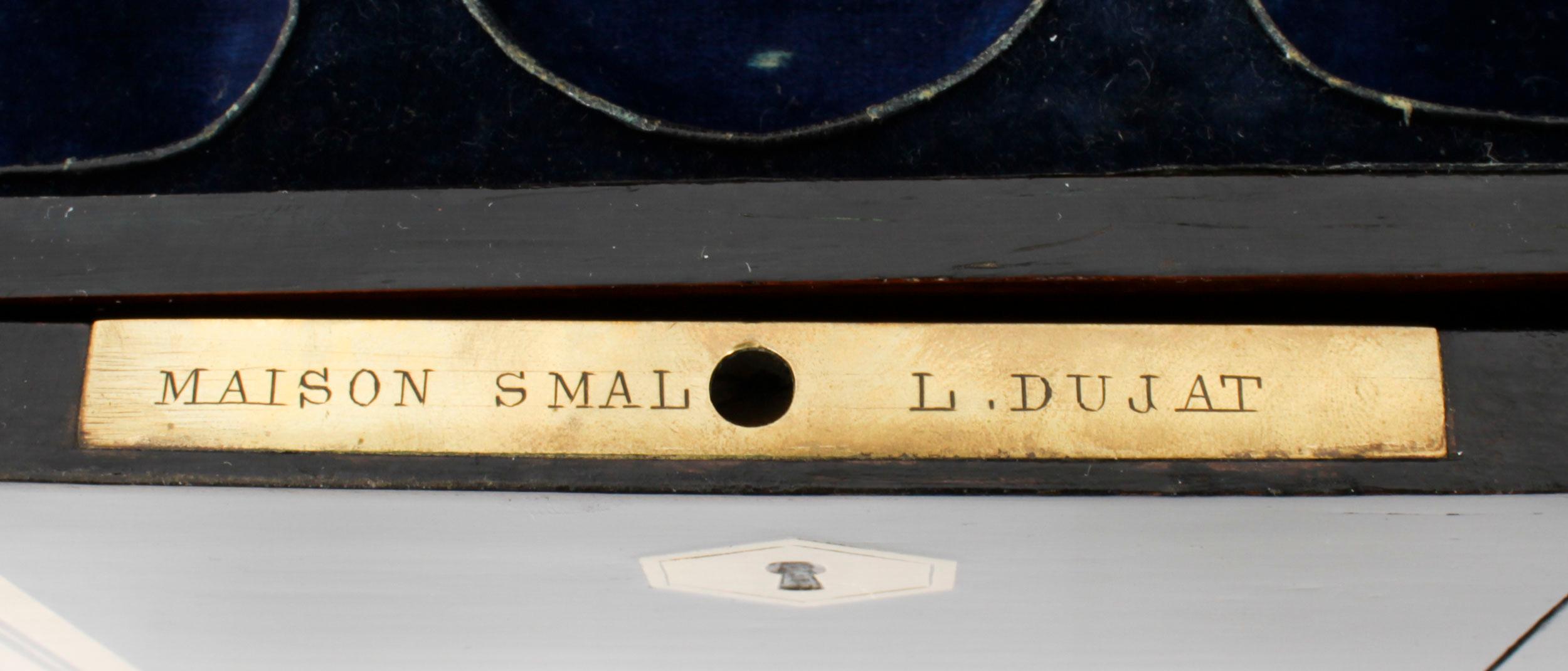 Antique Palais Royal French Casket Necessaire Vanity Chest by L. Dujat 19th C For Sale 5