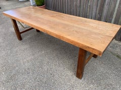 Antique Pale Beech Farmhouse Normandy Table