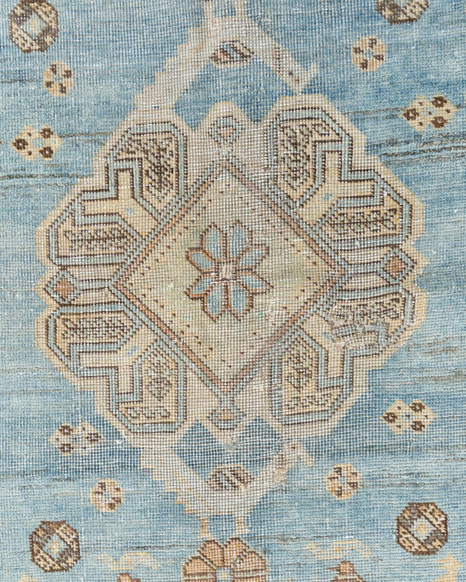 Antique Pale Blue Turkish Sivas Area Rug  4'8 x 6' 4