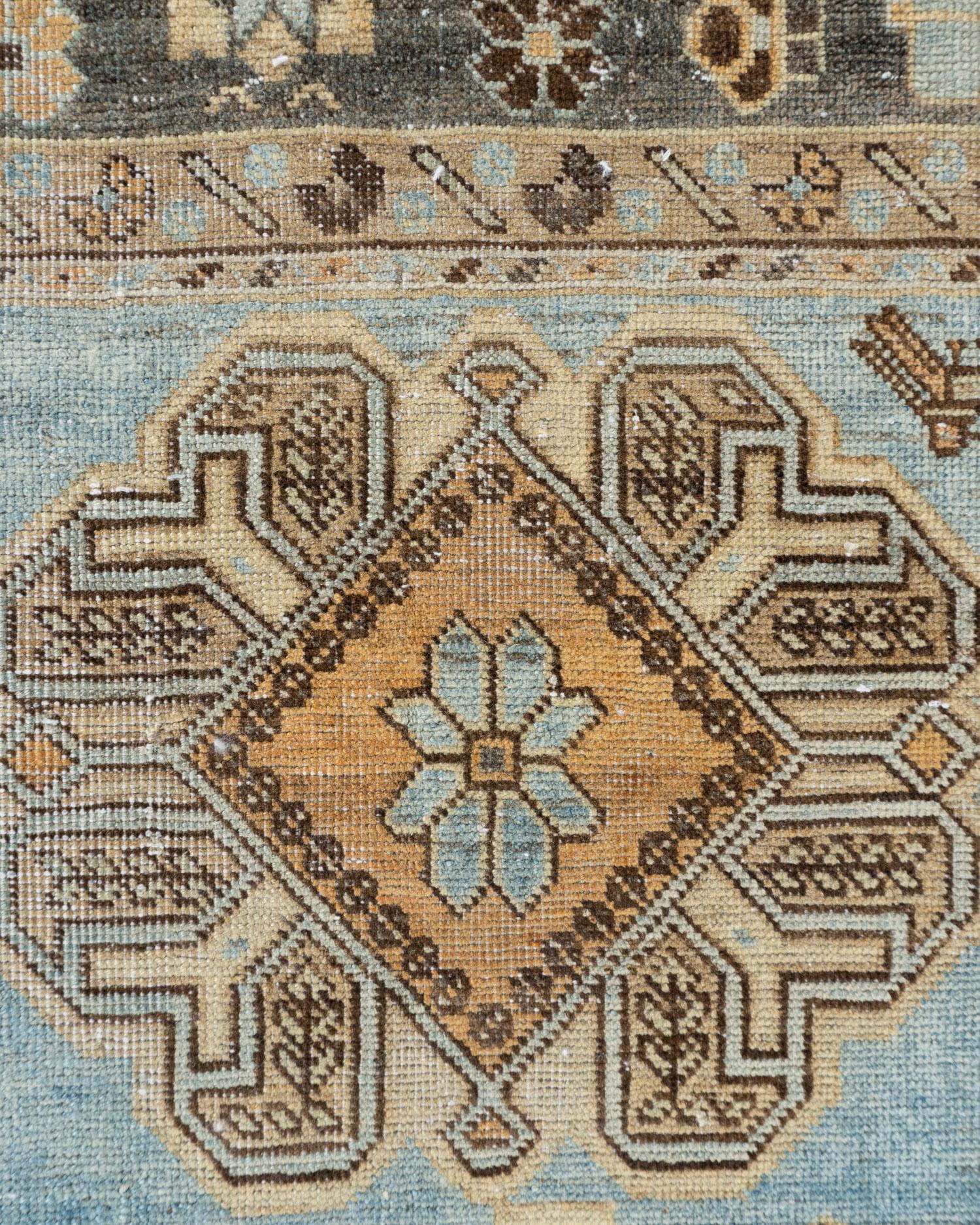 Antique Pale Blue Turkish Sivas Area Rug  4'8 x 6' 5