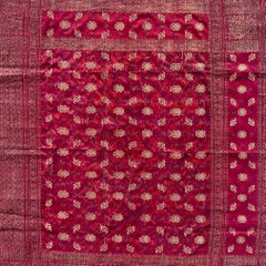 Antique Palembang Man's Songket and Ikat Ceremonial Head Cloth (iket kepala)