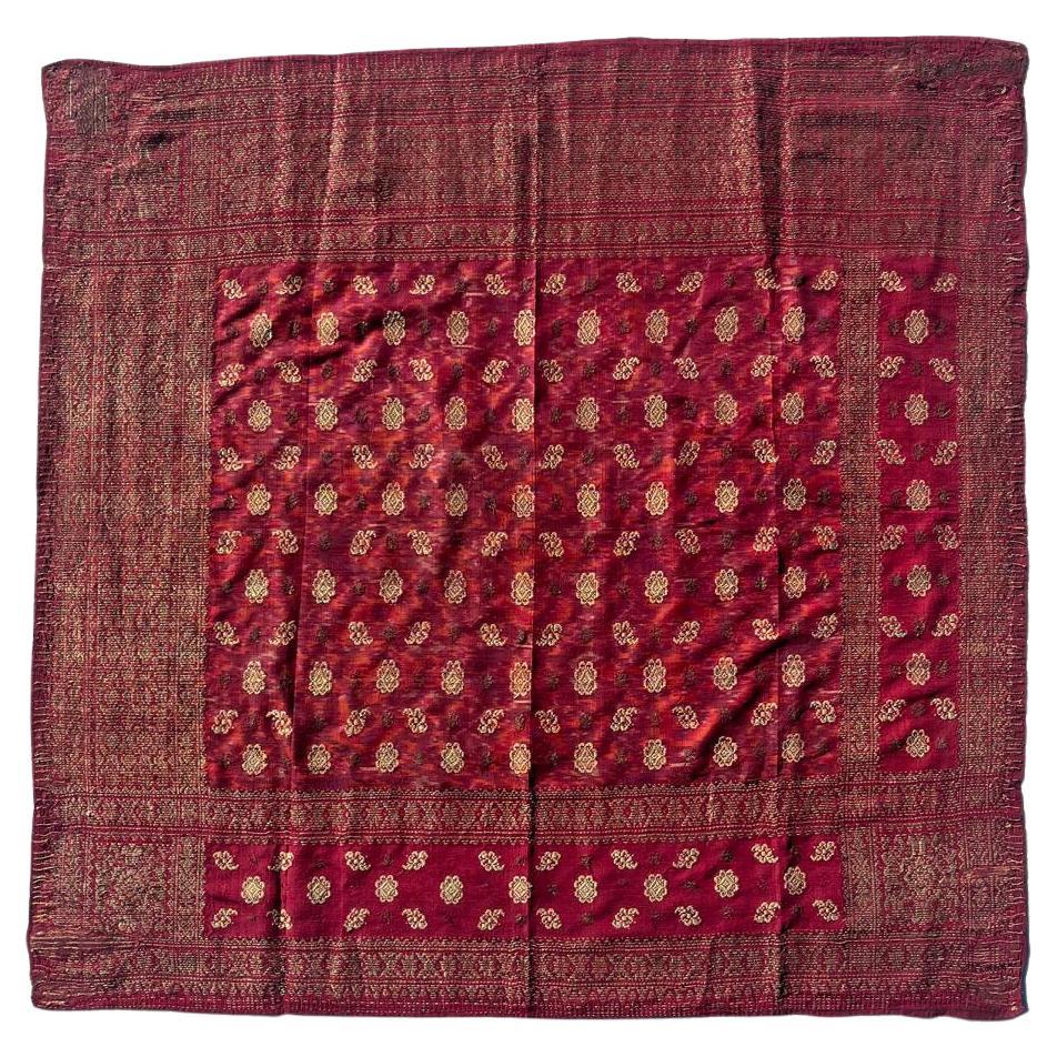 Antico Songket da uomo di Palembang e abito da testa cerimoniale Ikat (iket kepala)