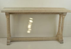 Antique Palladian Style Limed Oak Console or Sofa Table