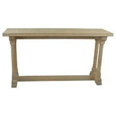 Antique Palladian Style Limed Oak Console or Sofa Table
