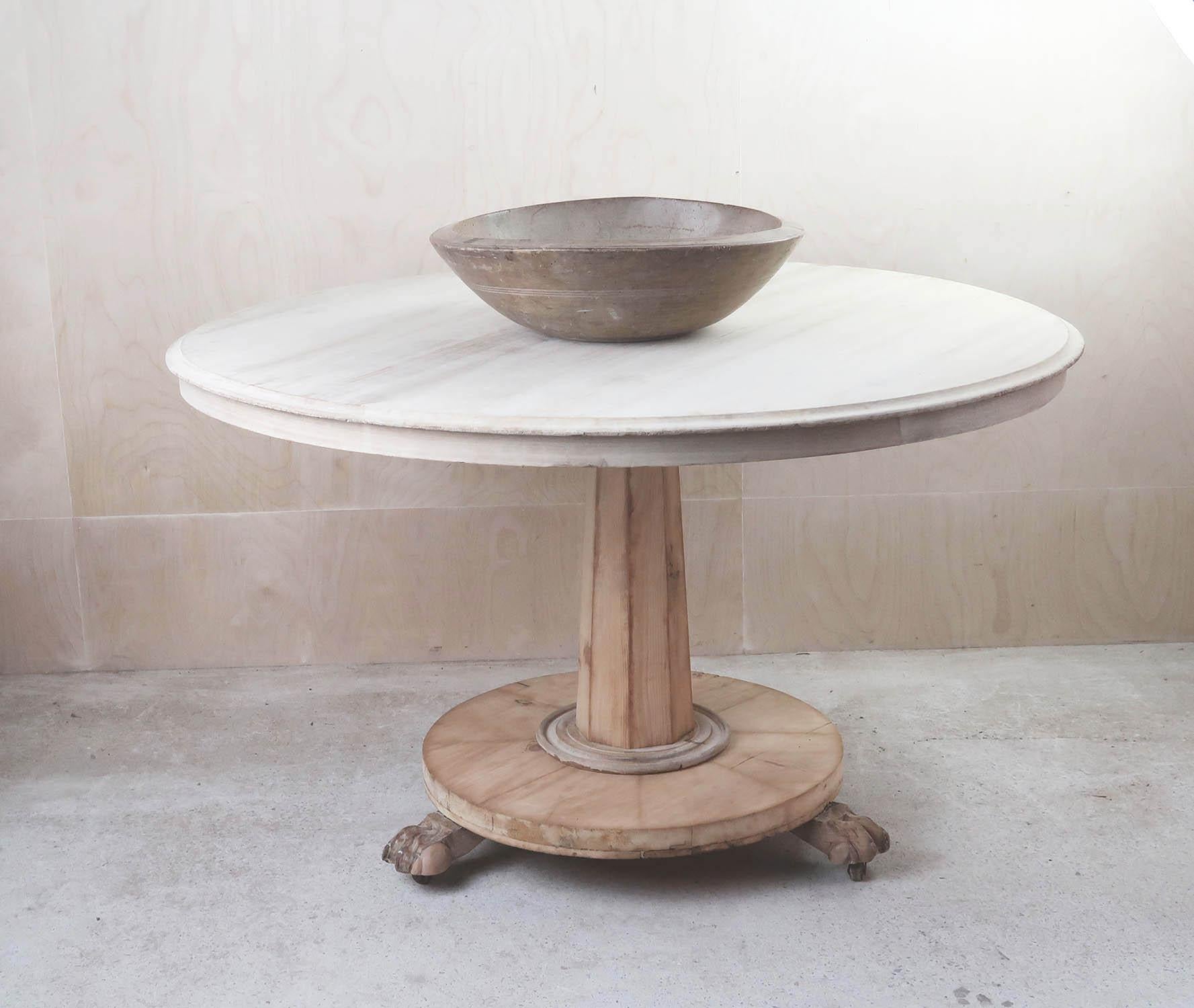 Antique Palladian Style Round Bleached Centre Table, English, C.1835 In Good Condition In St Annes, Lancashire